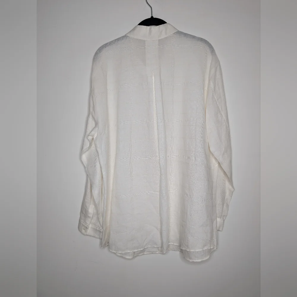 Lafayette 148 New York Ramie Button-Down Blouse | Size L ✨ - Picture 7 of 7